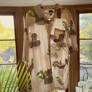 Vans Snake Print Camp Collar Shirt